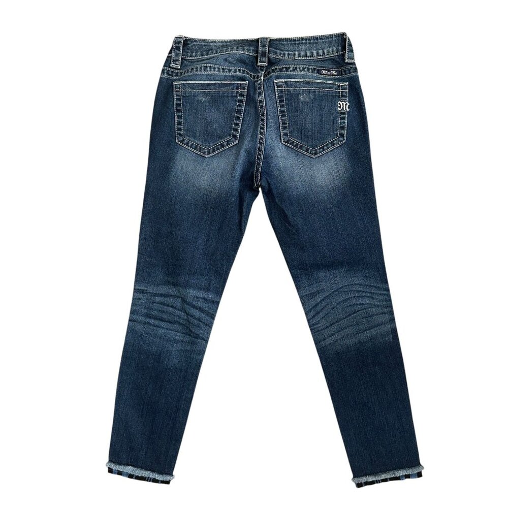 Miss Me MS5151AK348 Ankle Skinny Womens Jeans 26 26 Patches Patched Distressed - Picture 4 of 7